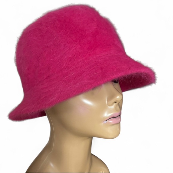 Vintage DNY Fuzzy Hot Pink Bucket Hat - Picture 2 of 6
